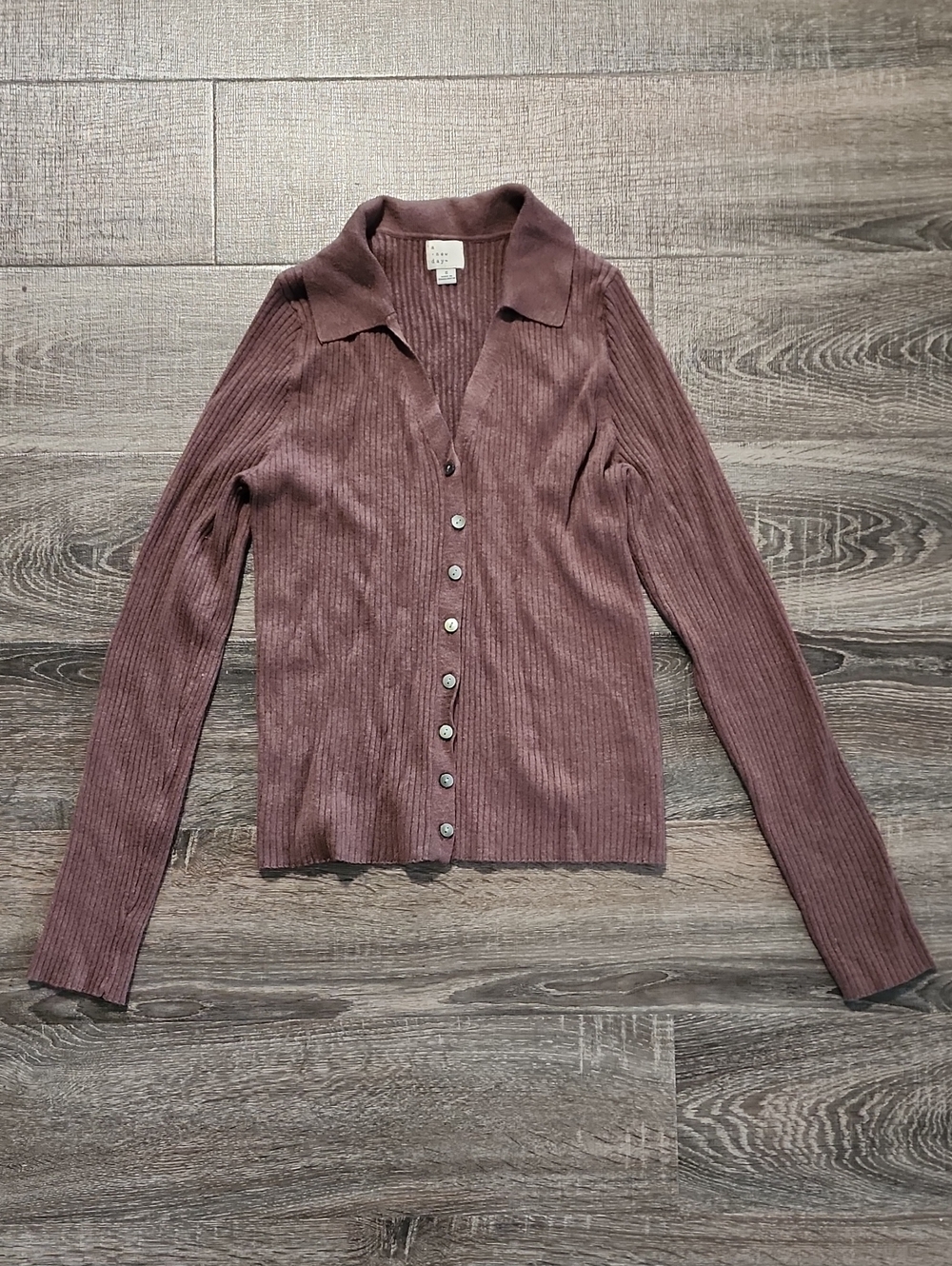 🌵 A New Day Ribbed Button-Front Collared Cardigan 🌵 - Picture 2 of 5